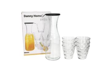  Glass Juice Jar Set 1Ltr 7PC - default