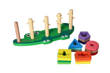 Wooden Crocodile Stacking Toy  - default