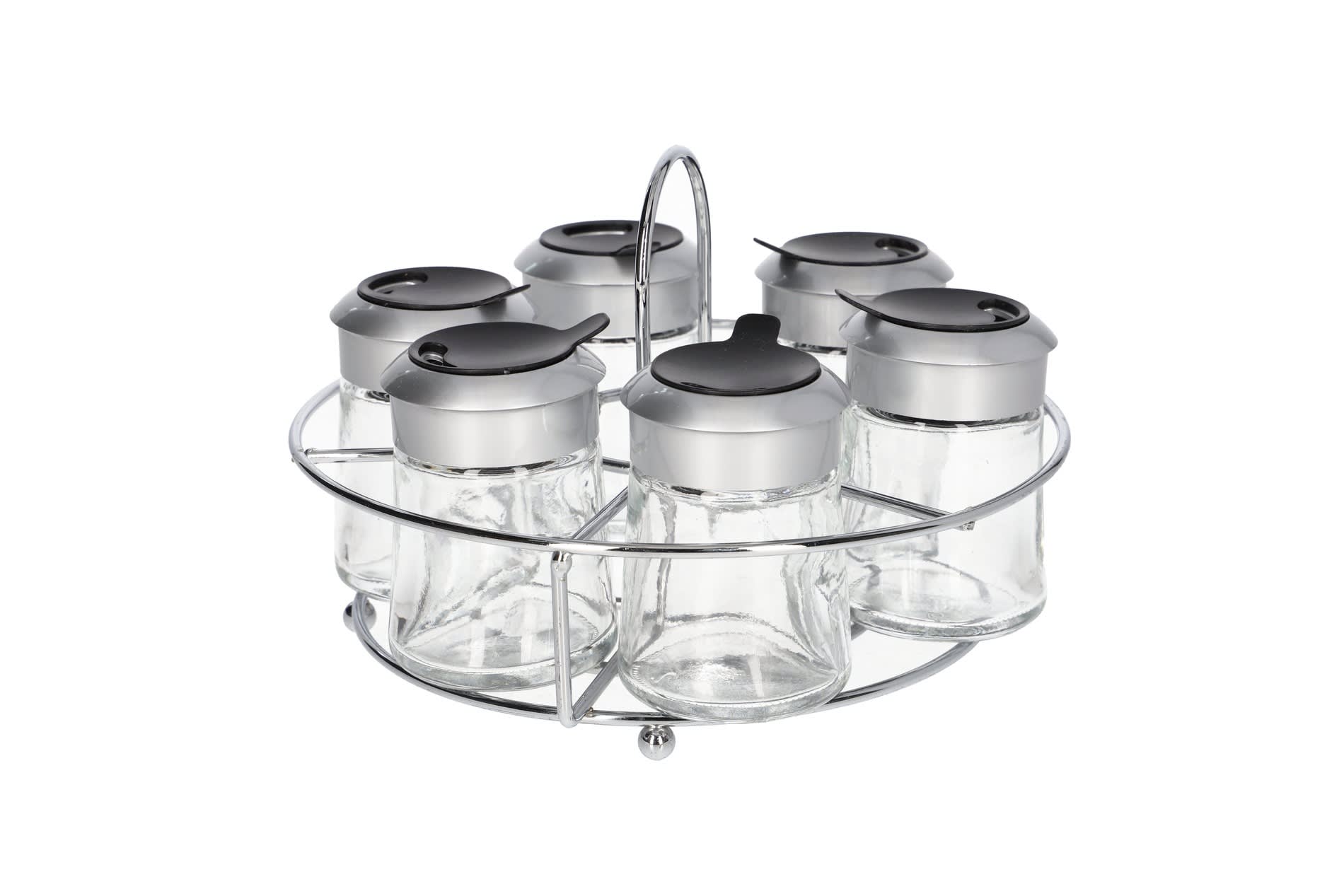 6 Seasoning Bottle Set With Stand 60ml | Danny Home