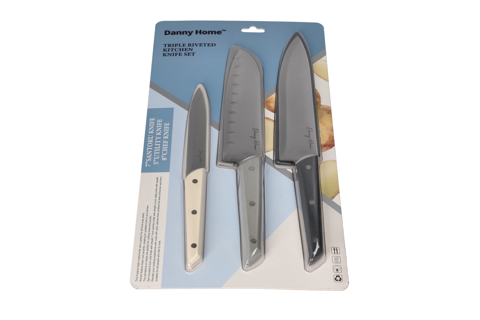 3 Piece Kitchen Knife Set | Danny Home