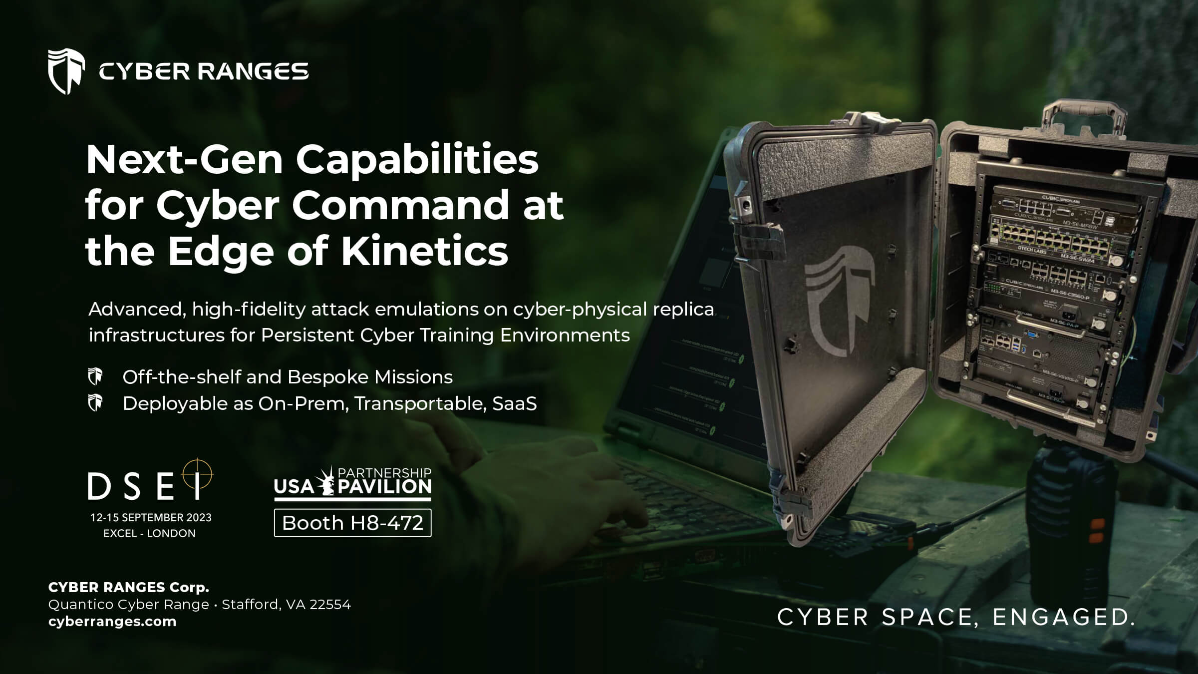 CYBER RANGES, Hall 8 H8-472 - DSEI 2023