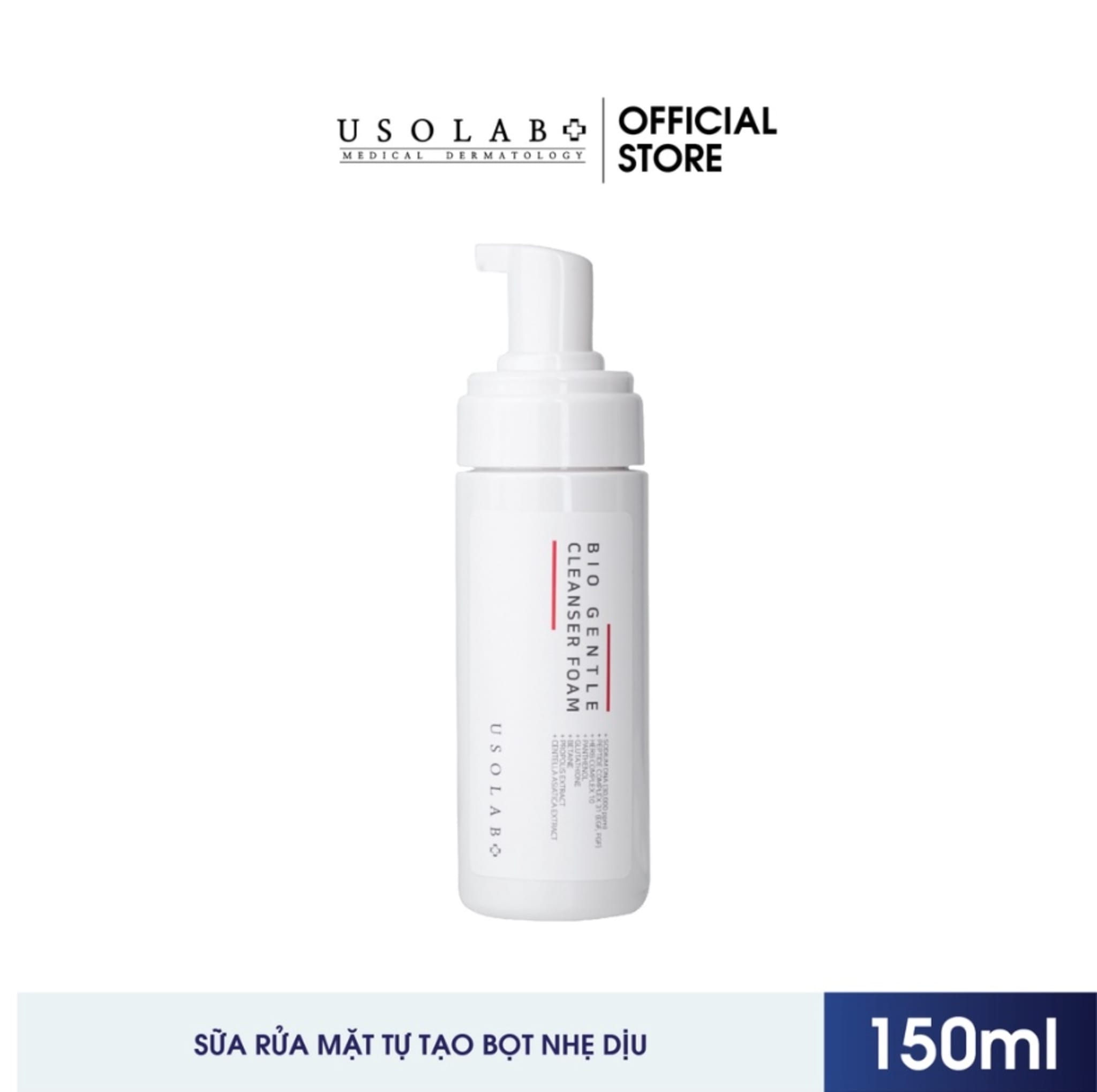 Sữa rửa mặt tự tạo bọt nhẹ dịu Usolab Gentle Cleanser Foam 150ml - Product image