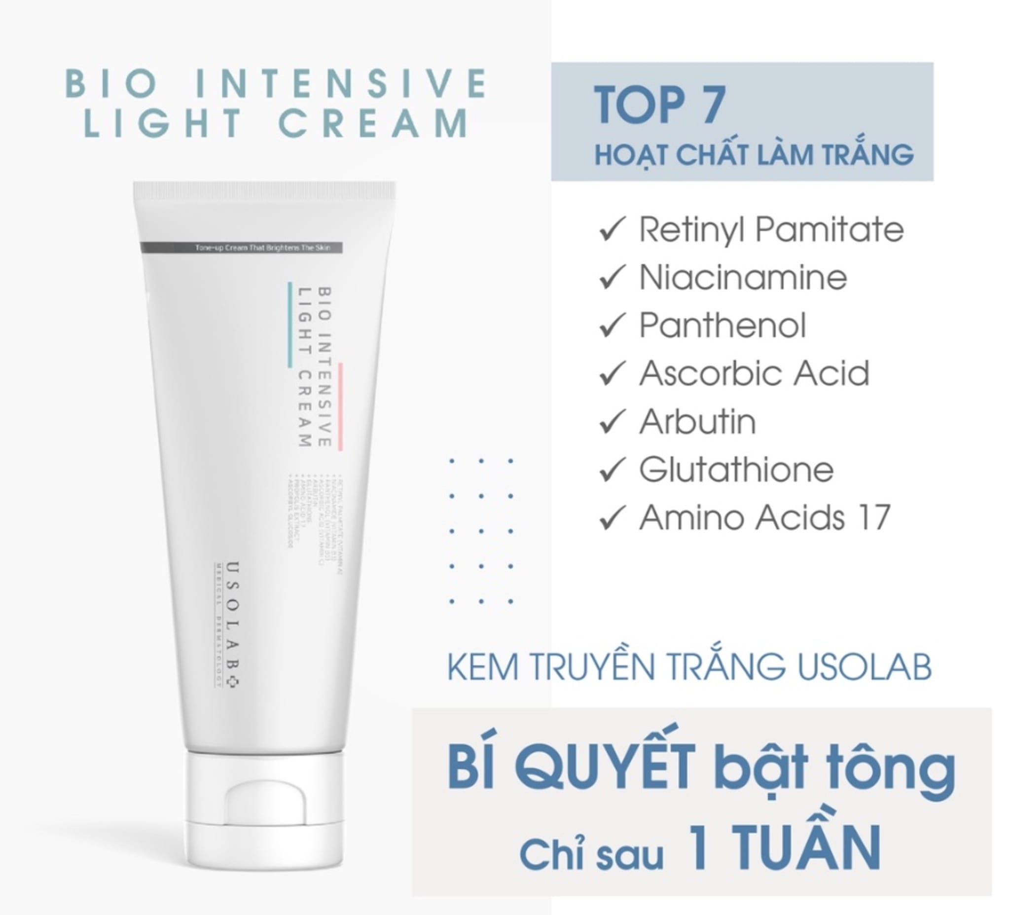 Kem truyền trắng da body Usolab Bio Intensive Light Cream 250ml - Product image