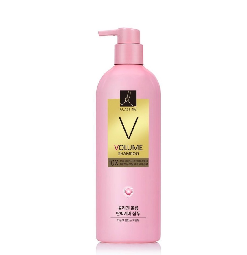 Dầu Gội Elastine Dành Cho Tóc Yếu Và Gãy Rụng Collagen Volume Care 10X Shampoo 680ml - Product image