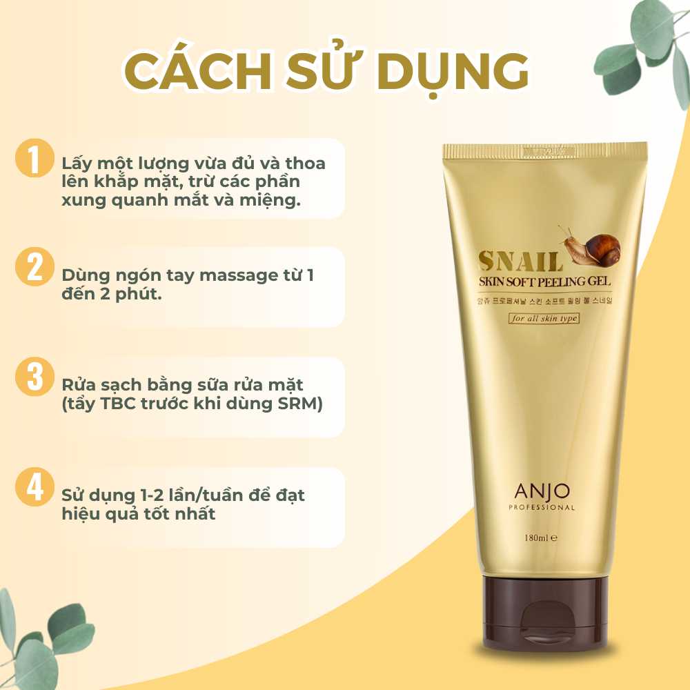 Tẩy Tế Bào Chết Da Mặt ANJO Professional Skin Soft Peeling Gel 180ML - Product image