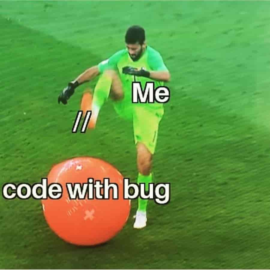 QA meme: Going all in to kick that bug out of the code