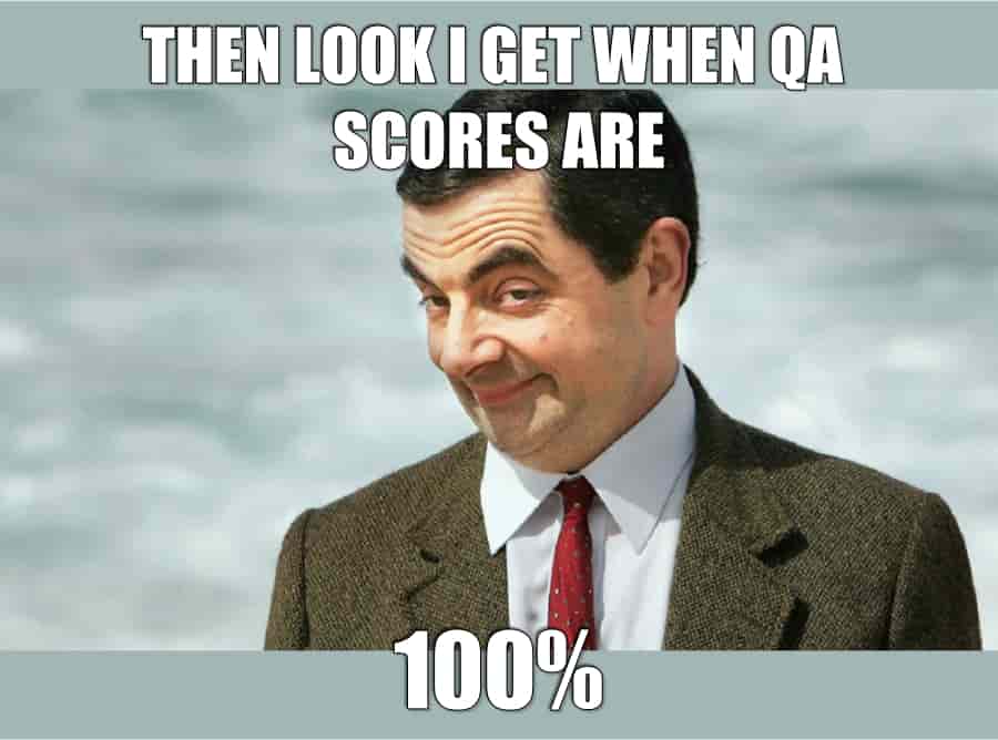 QA meme: The smirk of a QA when tests pass perfectly