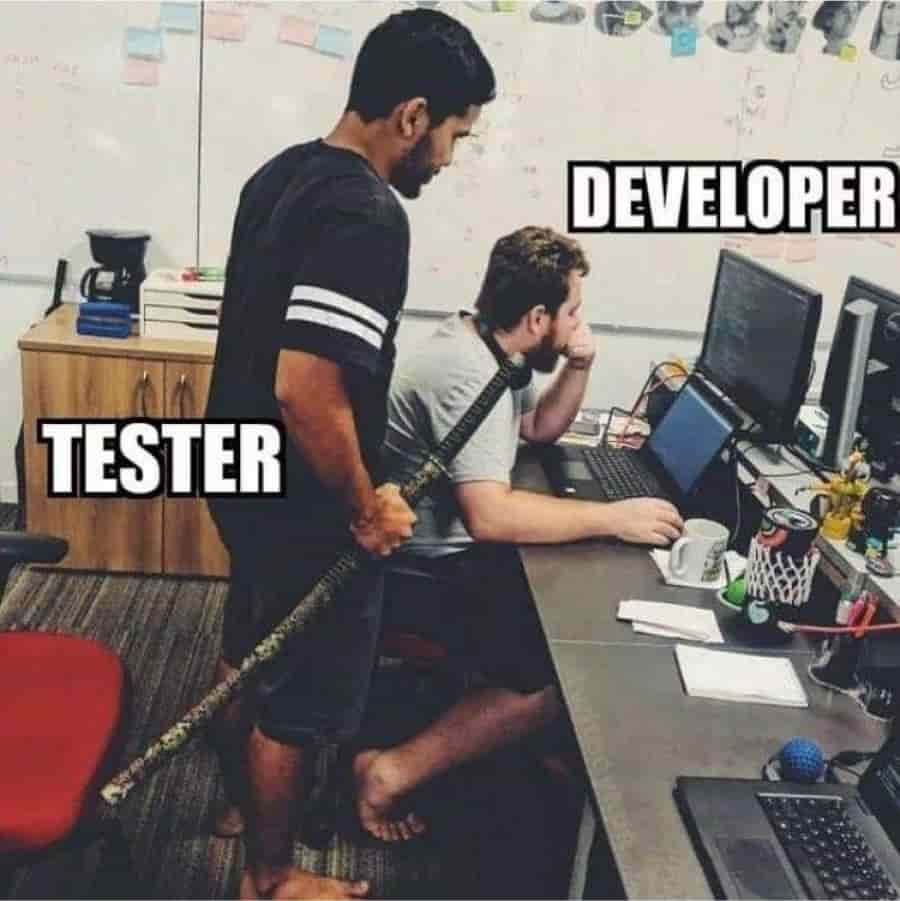 QA meme: The tester's presence that developers can't ignore