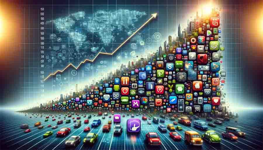 Mobile app development growth