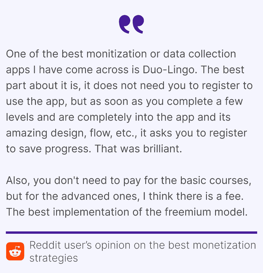 Reddit user’s opinion on one of the best monetization strategies
