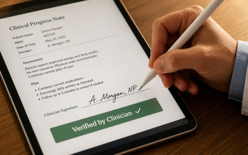 Clinician Authored Record