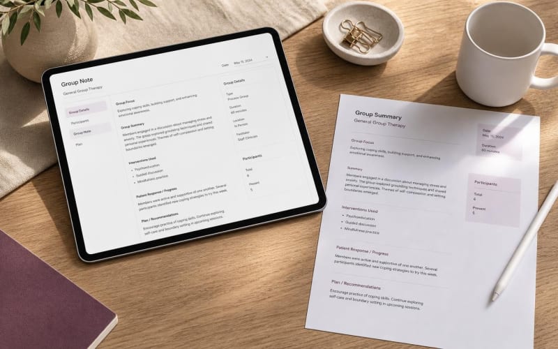 Qualifacts Credible Integration for PHP Group Notes