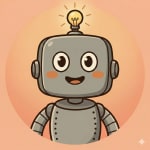 HAP robot friendly headshot portrait with lightbulb head