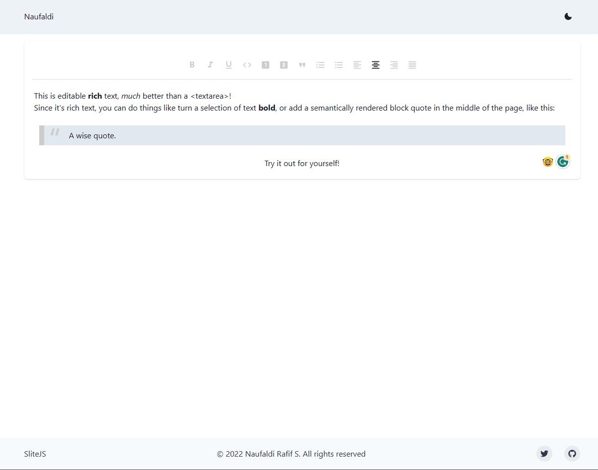Slate JS Text Editor - Project - Naufaldi Rafif Satriya