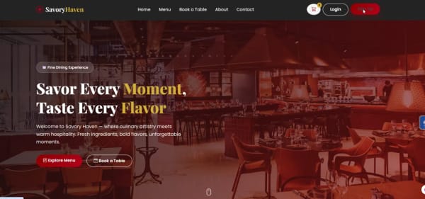 Screenshot of  Restaurant Management System 
