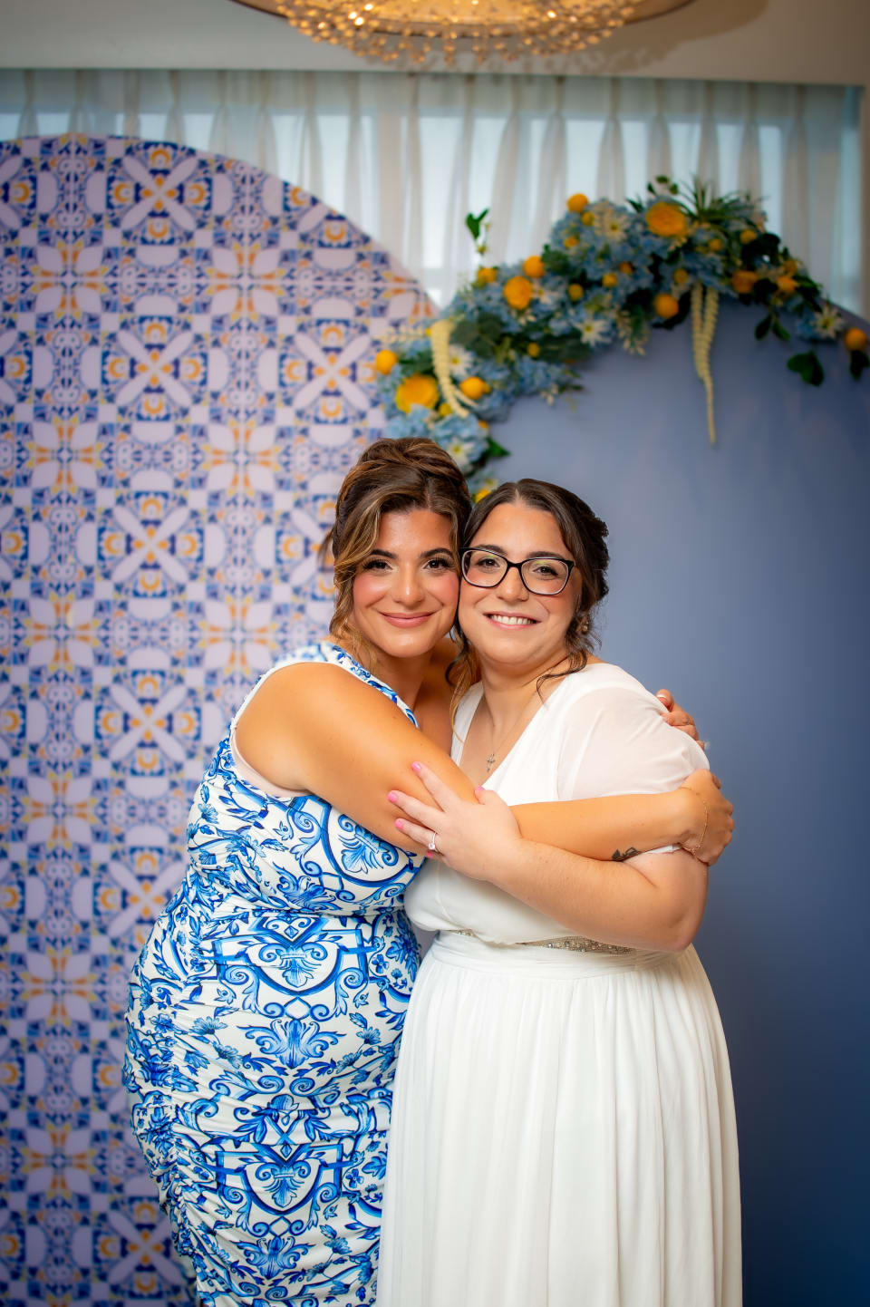 Vertical portrait from a family celebration, edited in Lightroom Classic