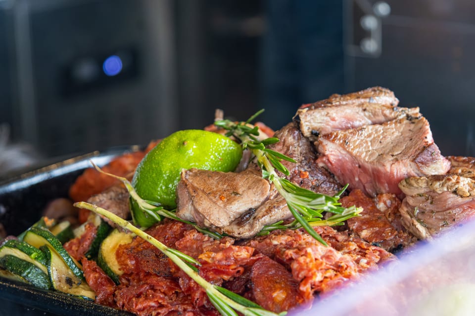 Grilled food photo with rich, realistic tones