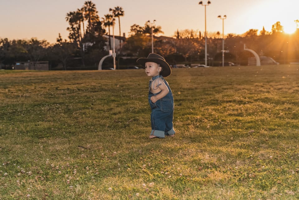 Outdoor portrait session frame with consistent colour grading