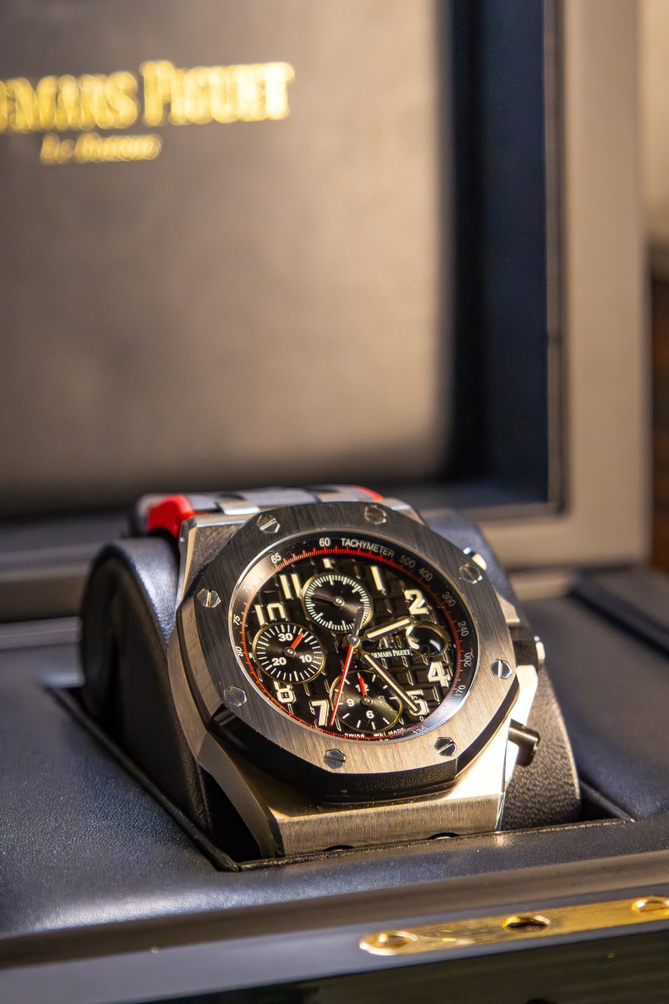 Watch and fragrance product photo edited for accurate metal and glass