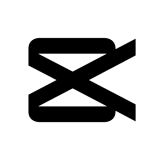 CapCut MOD APK icon – black scissors mark on a white rounded square