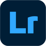 Adobe Lightroom MOD APK icon – light blue Lr lettering on a dark navy rounded square