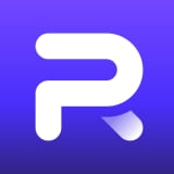 Photoroom MOD APK icon – white P and R monogram on a violet-to-blue gradient square