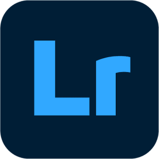 Adobe Lightroom MOD APK icon – light blue Lr lettering on a dark navy rounded square