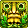 Ikon Temple Run 2 MOD APK – topeng berhala kuil emas bermata lebar dan bergigi, ditumbuhi sulur dan daun hijau