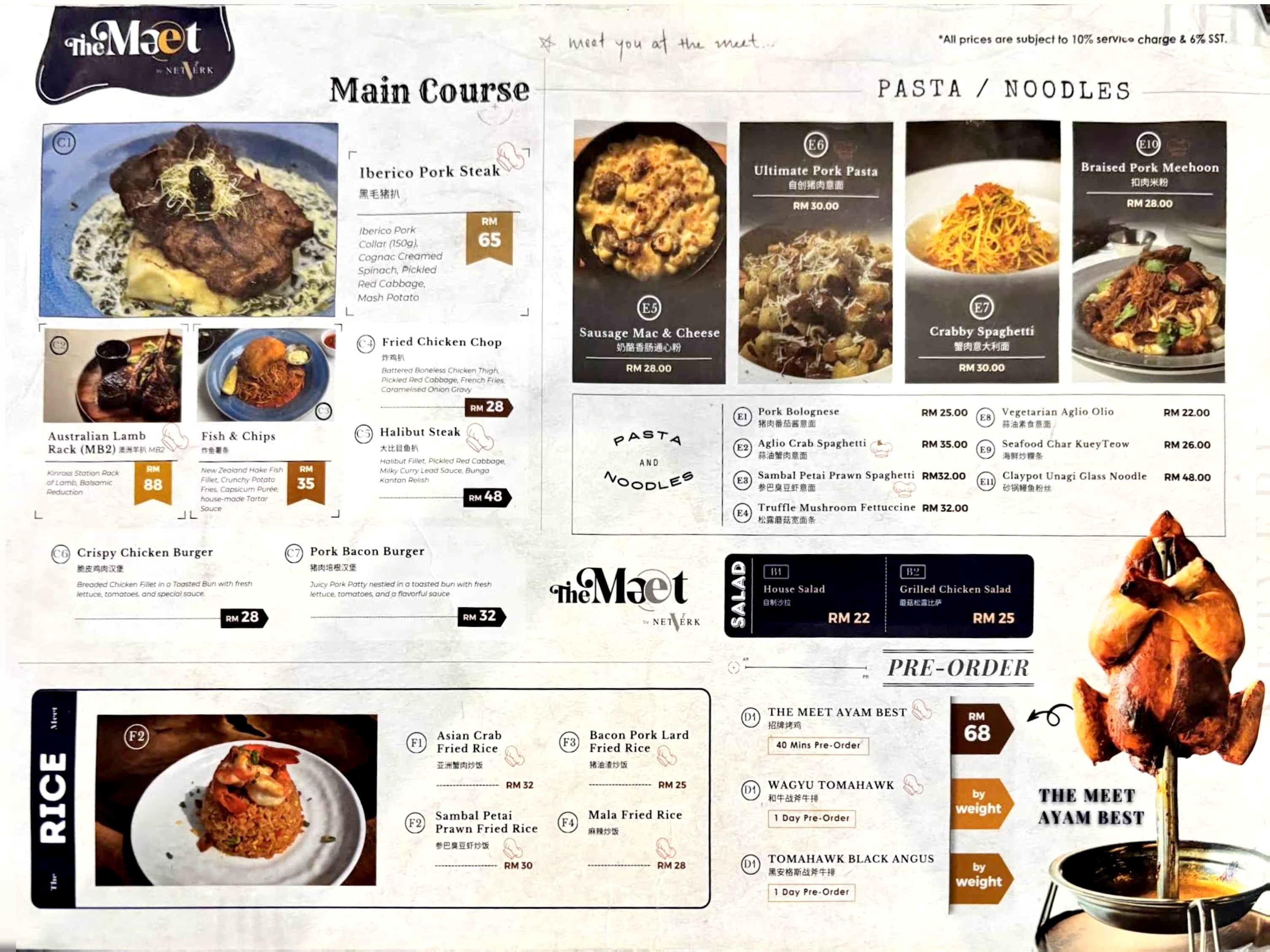 The Meet by NetVerk Official Menu Card