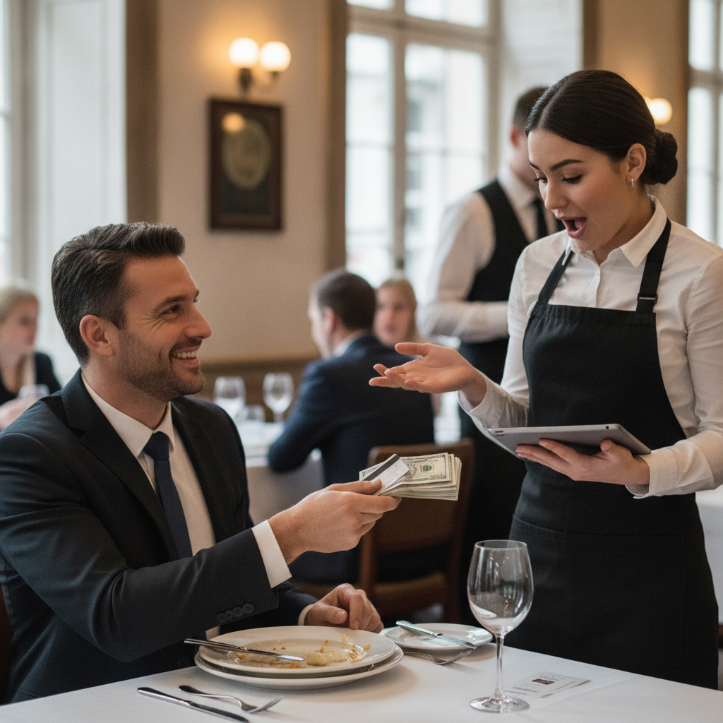'I would tip up to 30% at a restaurant'