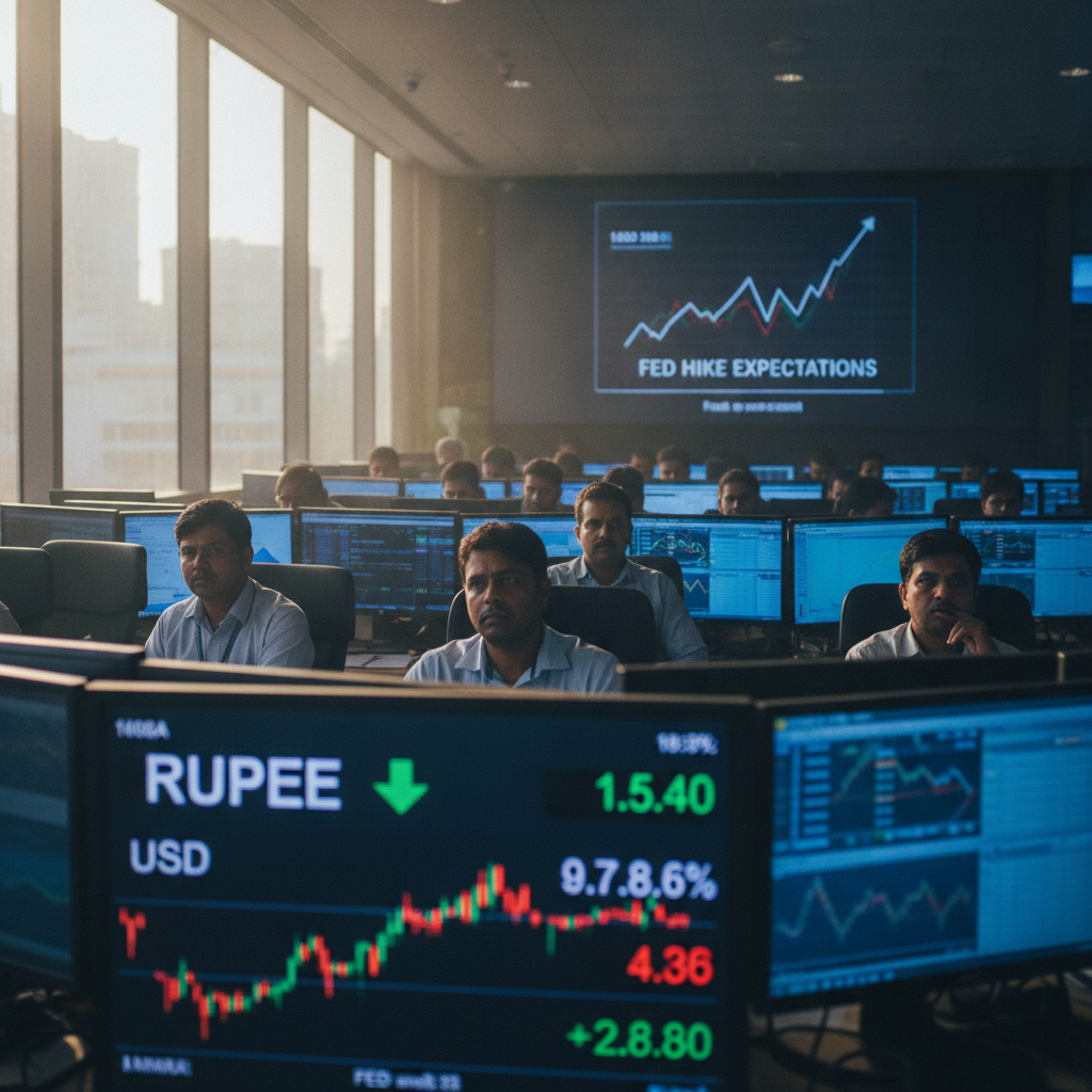 Rupee slips as dollar gets Fed hike expectations tailwind