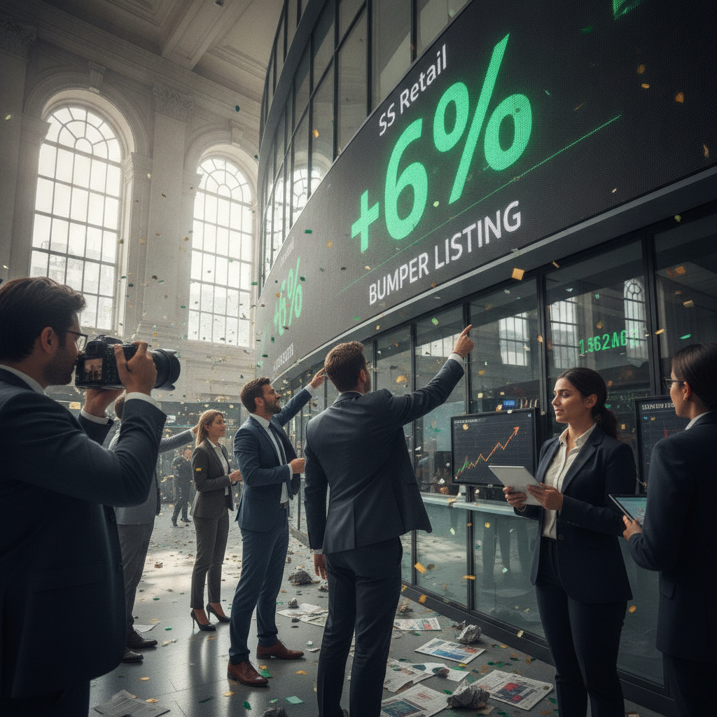 SS Retail shares rally another 6% after bumper listing at 51% premium over IPO price. Buy, sell or hold?