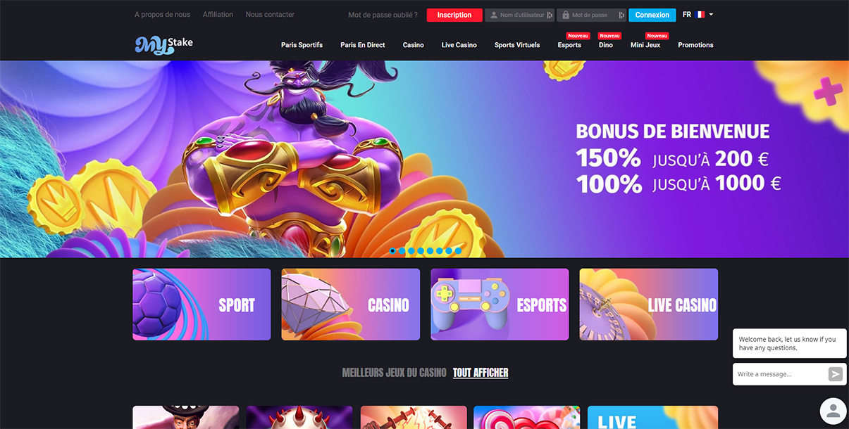 image de présentation du casino MyStake en France