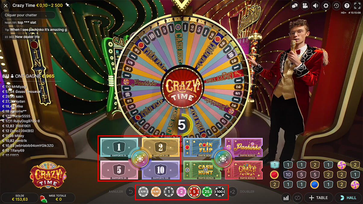 image de présentation du fonctionnement du jeu Crazy Time