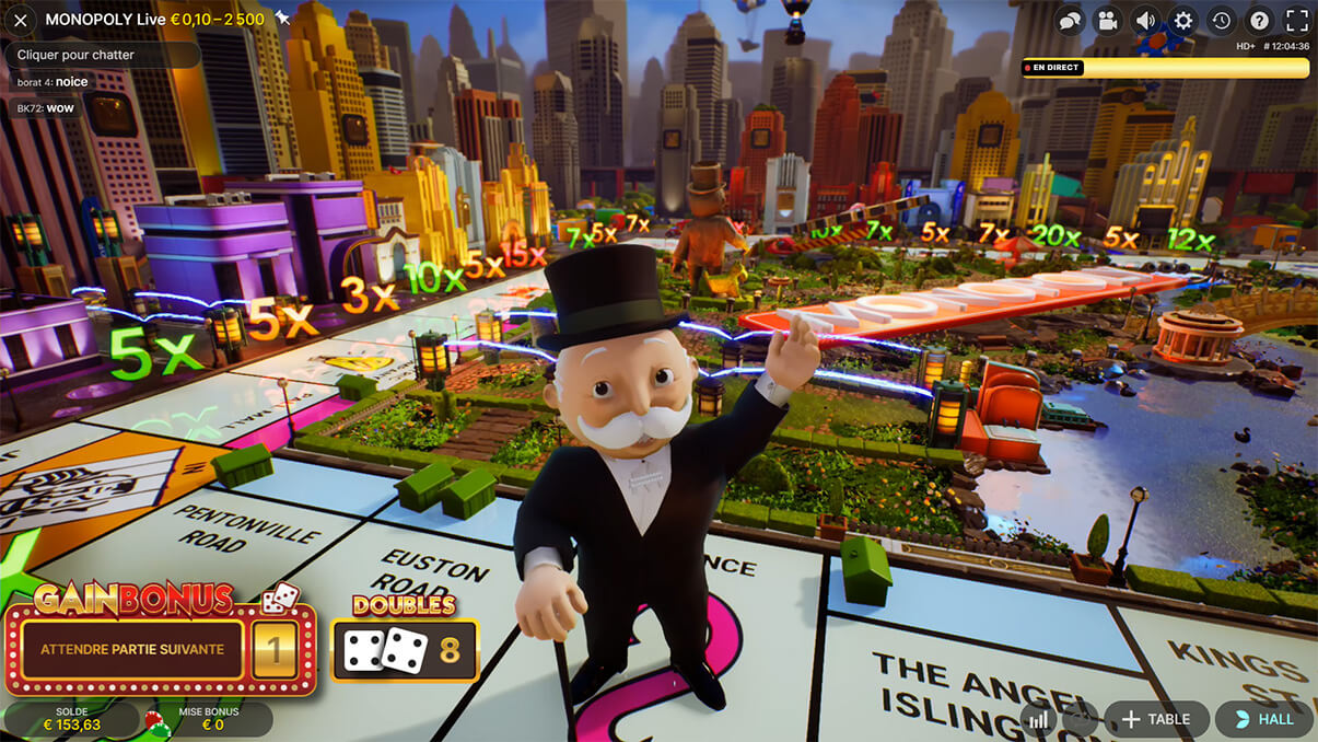 image de présentation du plateau 3D du jeu Monopoly Live