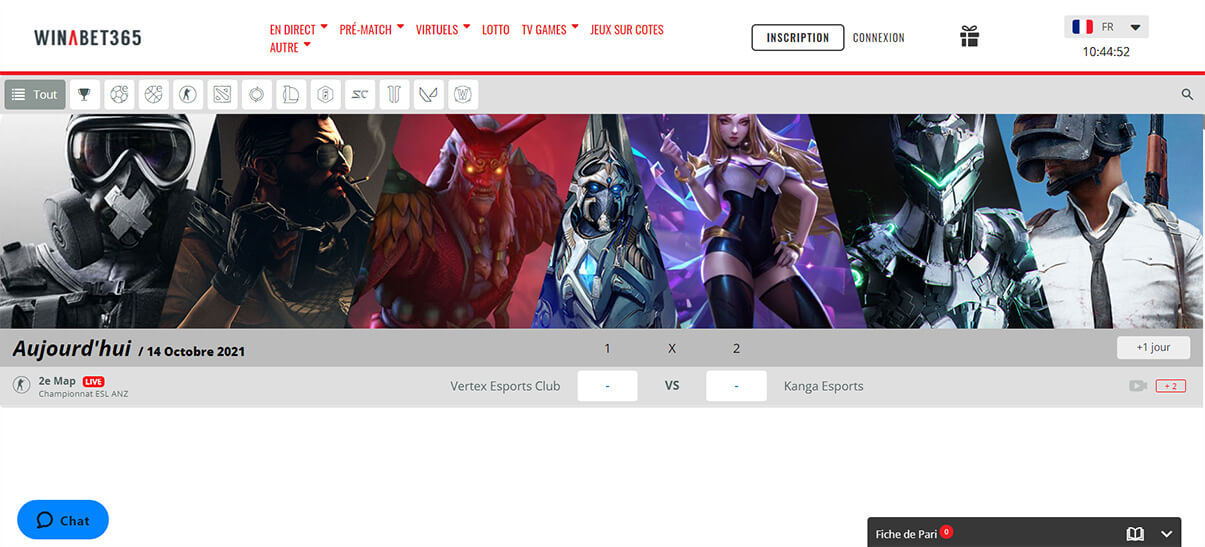 image de présentation esport du casino Winabet365