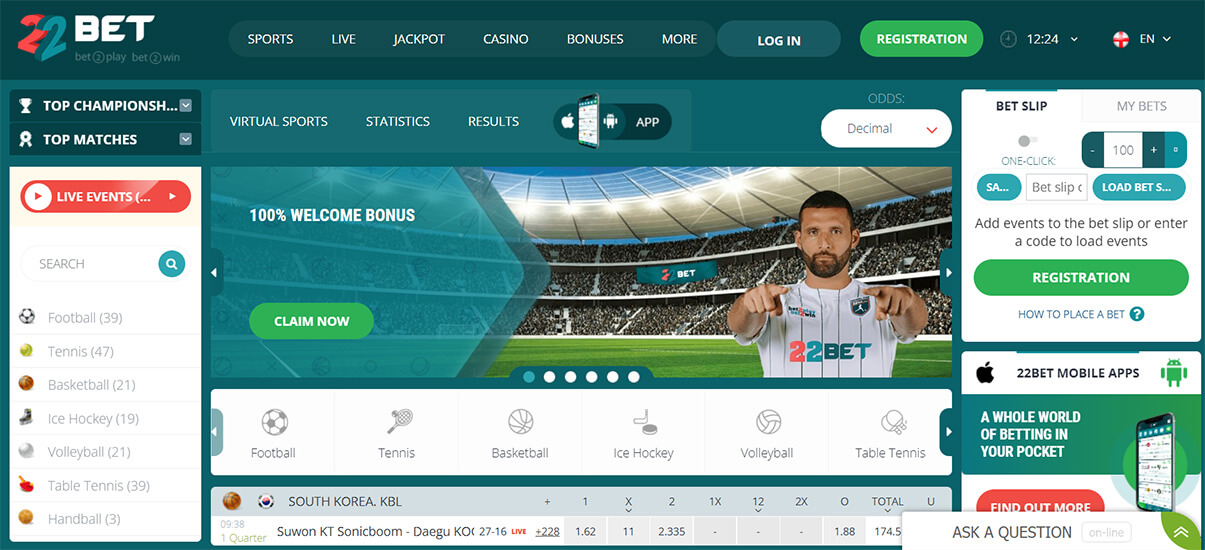 22bet казино презентация изображение