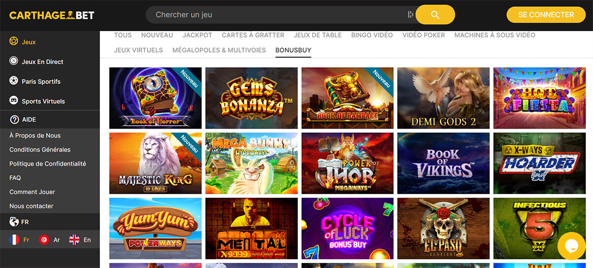 image de présentation d'achat avec bonus du casino bookmaker Carthagebet