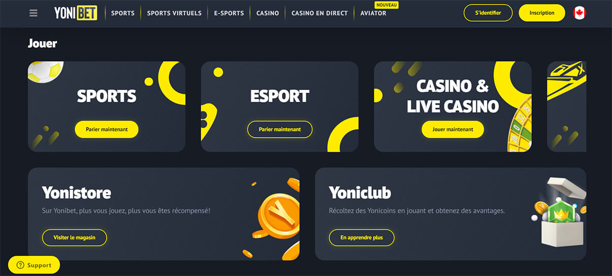 image de présentation du casino Yonibet en France