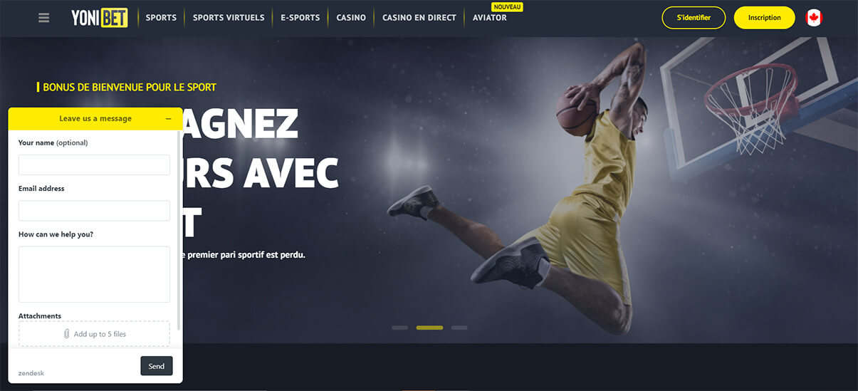 image de présentation support du casino Yonibet en France