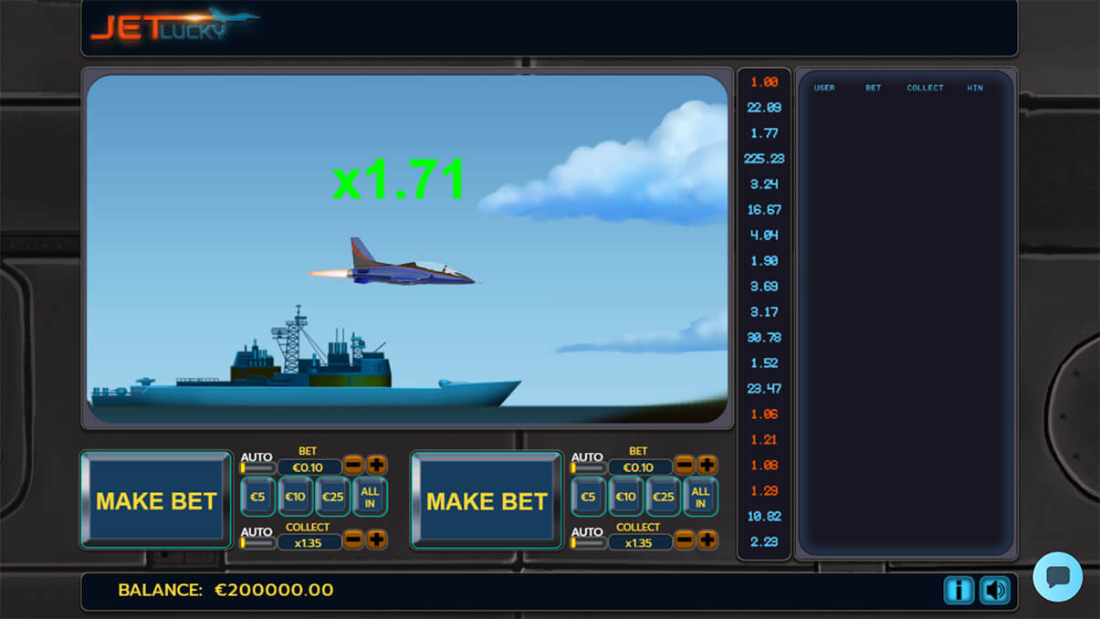 image de présentation du mini jeux jet lucky