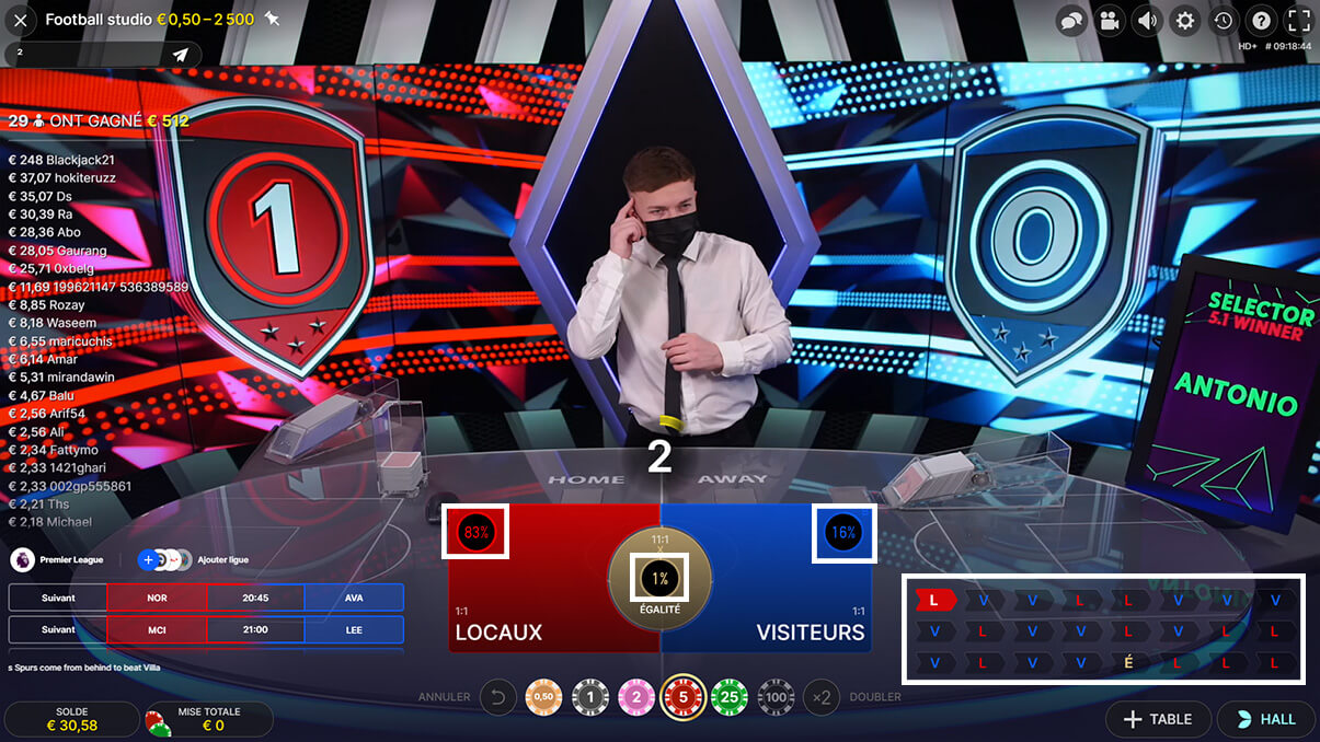 image de présentation des statistiques de football studio