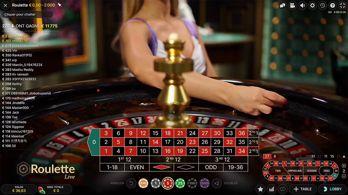 image de présentation déroulement du jeu roulette live