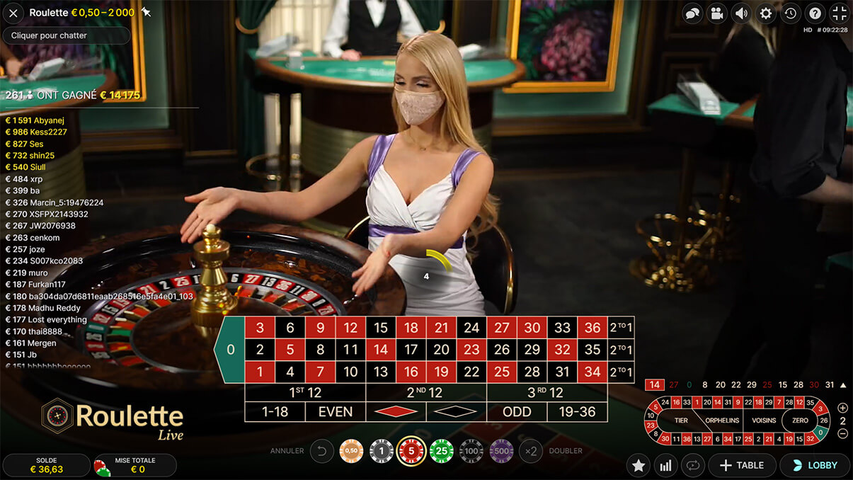image de présentation croupier du jeu roulette live
