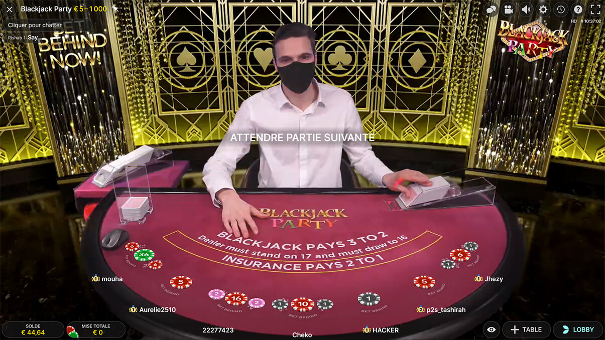 image de présentation party du jeu blackjack live