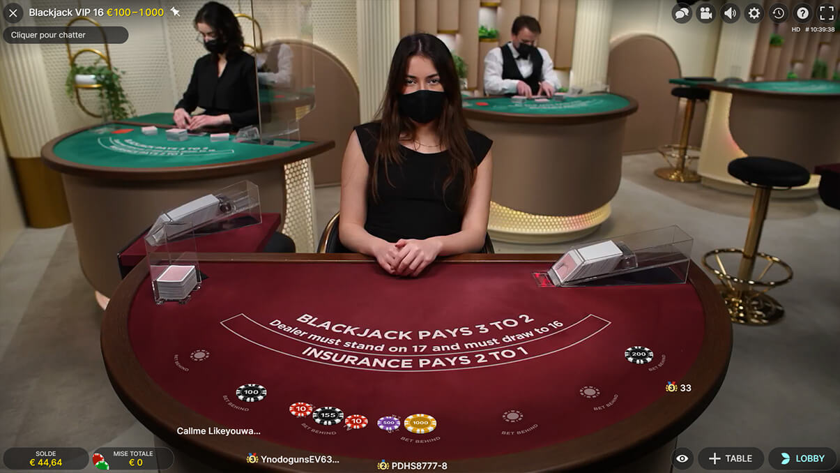 image de présentation vip du jeu blackjack live