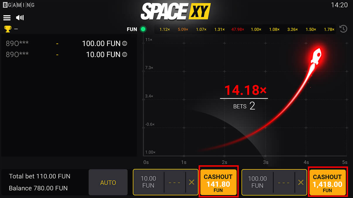 image de présentation doubles mises du mini-jeu Space XY