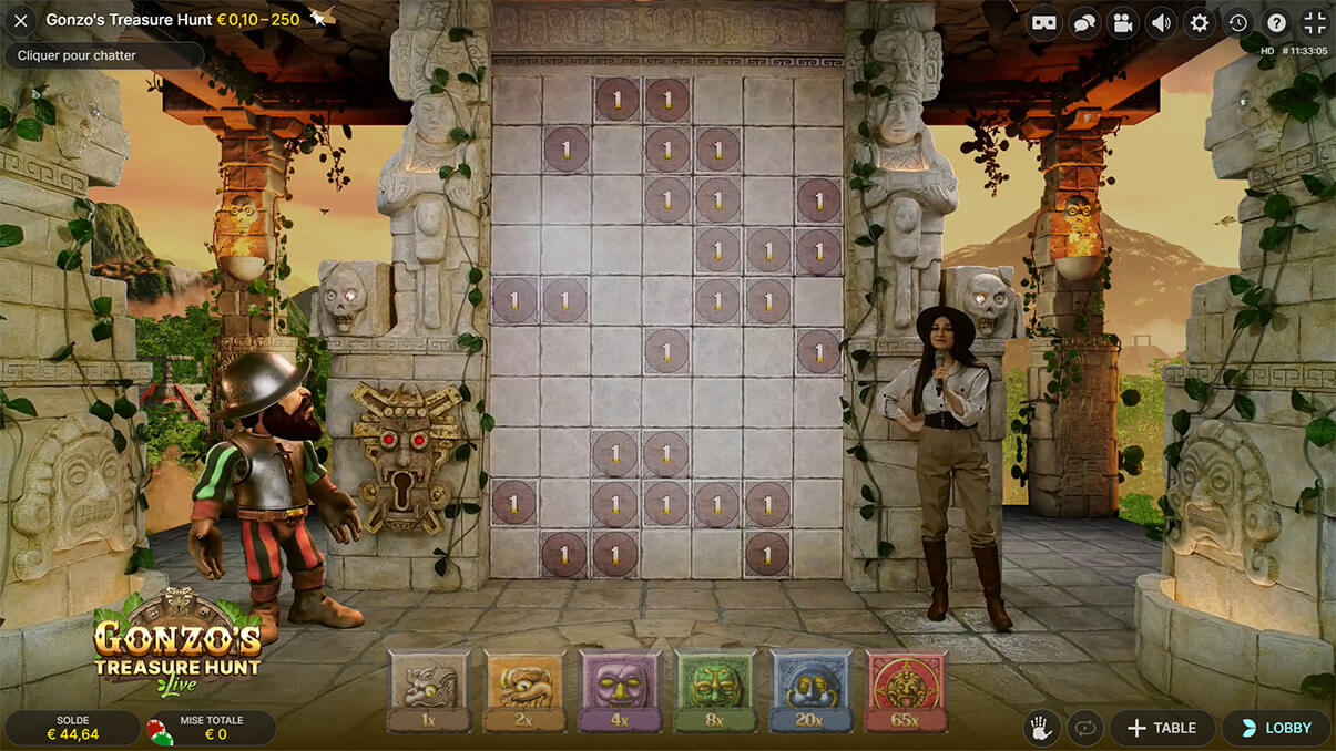 image de présentation de jeu live Gonzo Treasure Hunt