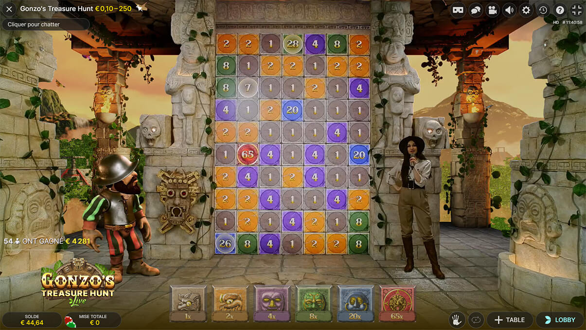 image de présentation comment jouer de jeu live Gonzo Treasure Hunt