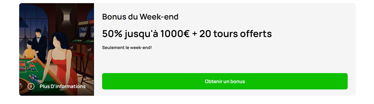 image de présentation weekend du casino Millionz